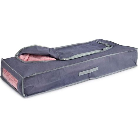 Funda de cama, organizador para debajo de la cama, gris, 104x45x16 cm (1/5)