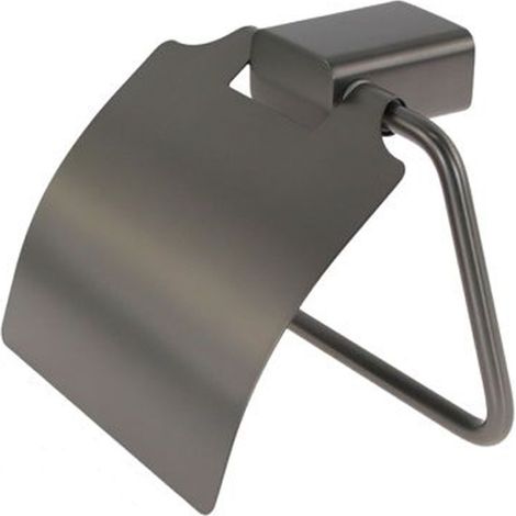 Toilette à Porte à Rouleau En Acier Stylisé En Acier Avec Couverture De Salle De Bain Grise 87941