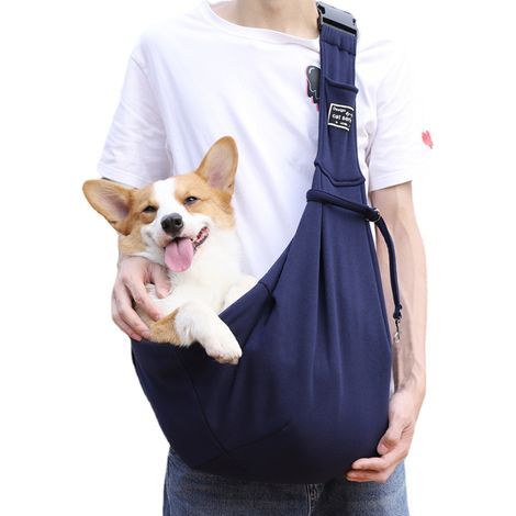 Harnais pour animaux – sac de transport – sac pour chat – sécurité – polyester – bleu (1/5)