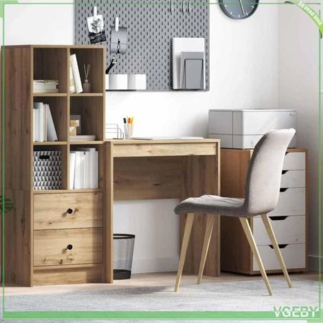 Bureau - ABI - Chêne artisanal - 70 x 40 x 76 cm - Durable - Design moderne (1/5)