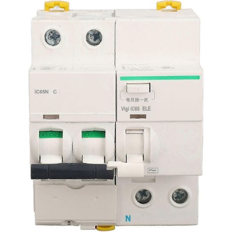 Disjoncteur différentiel 63A 400V AC avec protection contre les fuites, interrupteur automatique pour bâtiments résidentiels et commerciaux, sécurité renforcée, installation fiable. (1/4)