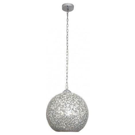 FABRILAMP Dimmbare Pendelleuchte de 1 Licht Modell Tenor Mosaik Chrom