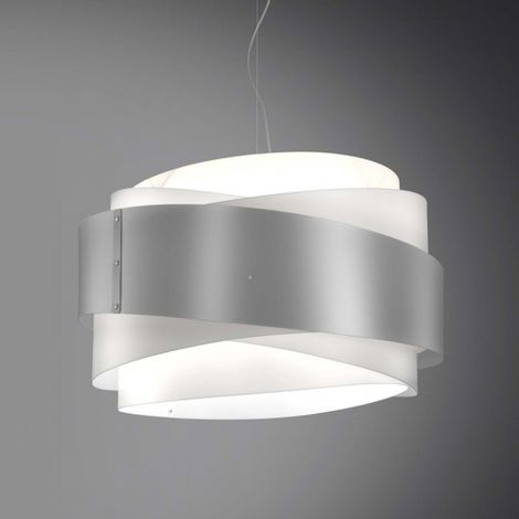 BEA lámpara colgante una luz Plata diámetro 60x h38 cm
