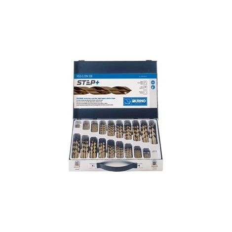 Valigetta Punte HSS g Rettificate Step+ in Set da 116 Pezzi 330 MMX240X55