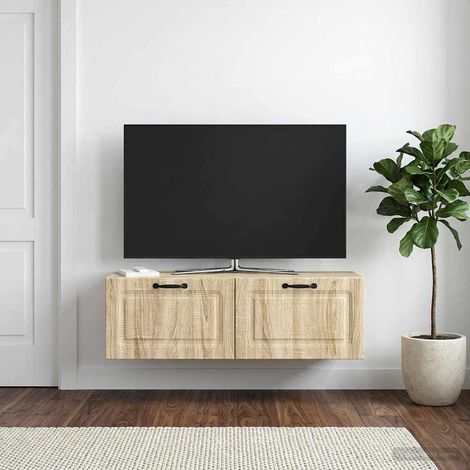 Wandmontierter TV-Schrank Sonoma-Eiche 98 x 31 x 30 cm (1/5)