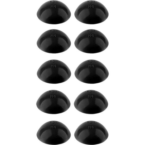 Lot de 10 cache vis lèvre d'étanchéité Ø18mm – Tête cylindrique bombée pour vis à tôle – Plastique polyéthylène – Compatible DIN 7981 (1/2)
