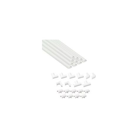 Kit Goulottes Cache Câbles Décoratives, Blanc, 10x40cm Solution Pratique pour Gestion Câbles et Protection Murale. (1/5)