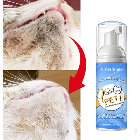 Kineshinex Pet Trockenshampoo-Spray, Shampoo-Spray für Katzen und Hunde, kein Ausspülen erforderlich, sanfte Formel, spendet Feuchtigkeit und reinigt die Unterseite. (1/5)