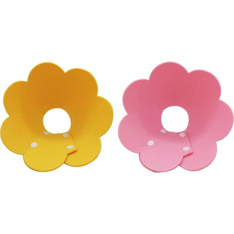 Collier ajustable pour chat - Cônes de cou fleuris mignons pour chat après une opération, lot de 2 colliers, colliers élisabéthains de convalescence post-opératoire pour chats (2 pièces), style 1 (1/5)