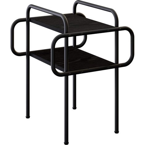Couchtisch Schwarze Eiche 40 x 40 x 51 cm Holzwerkstoff vidaXL (1/5)