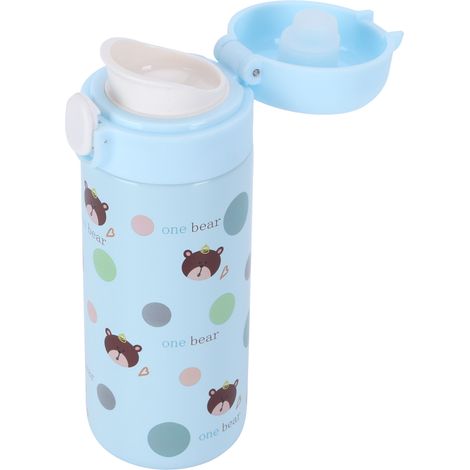 Edelstahlbecher (304) mit Tiermotiv, originellem Auslöseknopf, blau, 350–500 ml, für Damen (1/5)