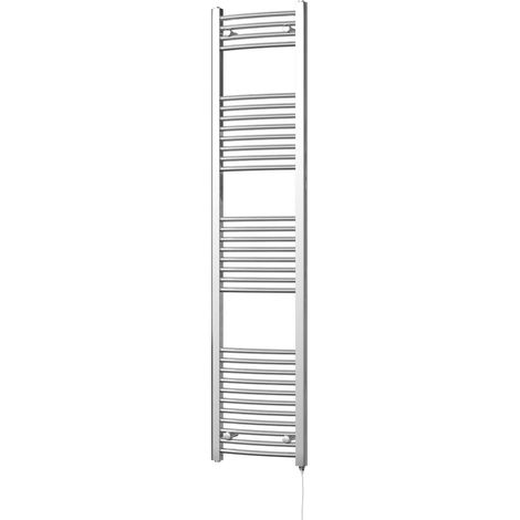 Zennor - Chrome Electric Towel Rail H1800mm x W400mm Curved 400w Standard (1/3)