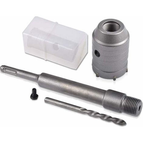 Scie cloche à béton de 65 mm à poignée ronde et queue SDS Plus. et coupe-trous pour murs en ciment et pierre. pour climatiseur en brique de béton (1/5)