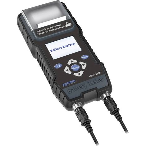 Kunzer Tester batteria per auto 24 V, 12 V 250 mm x 110 mm x 60 mm