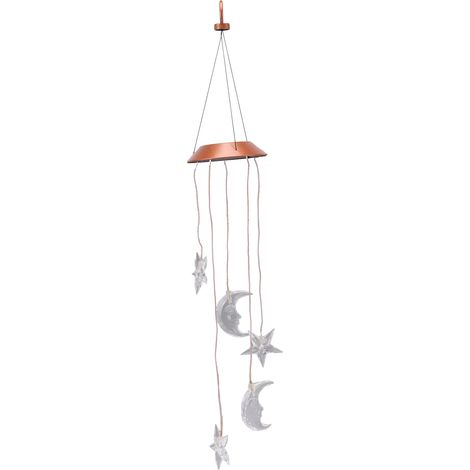 Lanterne solaire vent clochette LED étoile lune changeant couleur pour décoration extérieur jardin patio maison (1/5)