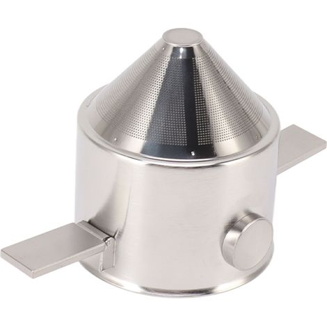 Filtre à café réutilisable pliable en acier inoxydable, portatif pour voyage, camping et bureau, version lente (1/5)