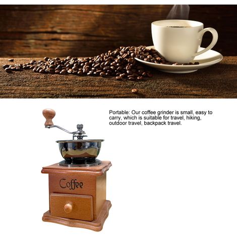 Retro-Kaffeemühle im italienischen Stil, manuelle Kaffeemaschine, tragbare Kaffeemühle für Zuhause, für große Mengen. (1/5)
