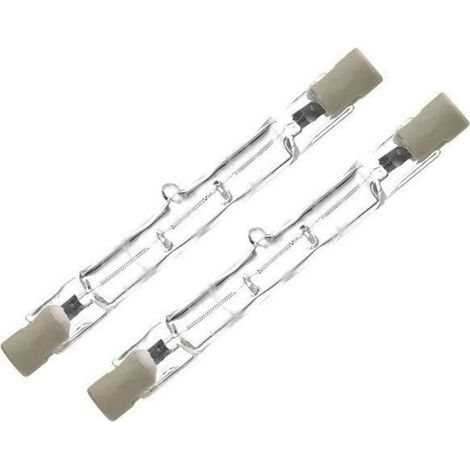 Lot de 2 ampoules halogènes R7s 120 W J118, longueur 118 mm, éclairage linéaire à économie d'énergie, blanc chaud, 4 600 lumens, 2 700 K (1/3)