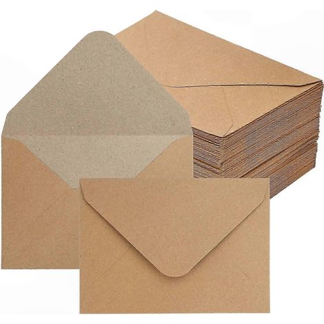 B6 Kraftpapier-Umschläge, 50 Stück, 130 g/m², braune Versandtaschen für Büro und Zuhause (1/5)