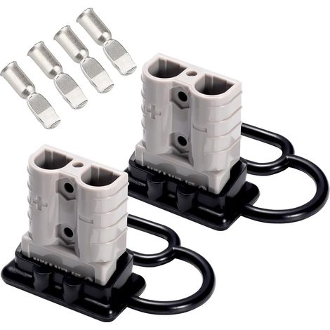50A 2PCS Connecteur Batterie Rapide de Connecteur/Déconnexion, Gris  Prise de Faisceau de Câbles, de Fil à Déconnexion Rapide de Borne de Batterie (1/5)