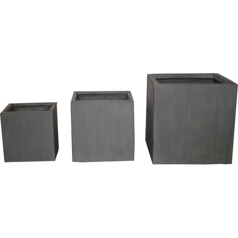 3er-Set Blumenkübel Themse UV beständig (1/2)