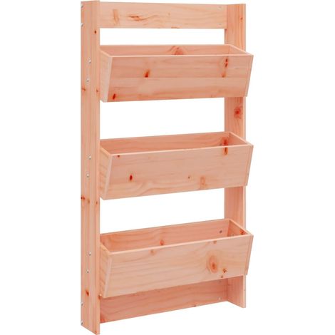 Jardinière  Bac à fleurs murale 3 niveaux 60x18,5x110 cm bois douglas massif (1/5)