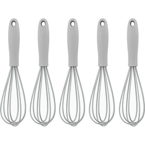 Fouet En Silicone - 5 Pièces - Résistant À La Chaleur Jusqu'À 230 °C - Pour Cuisinière À Induction Et Casserole Antiadhésive - Lot De 5 (1/5)