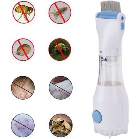 Brosse anti-puces électrique pour animaux de compagnie, nettoyeur de poils, répulsif anti-puces, peigne anti-puces pour animaux de compagnie, brosse anti-puces, norme européenne. (1/5)