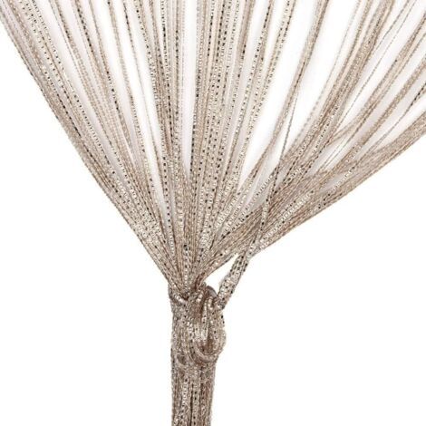 QORVA-Panneau de rideau à paillettes argentées décoratif pour mur, porte, fenêtre, salon, chambre à coucher.