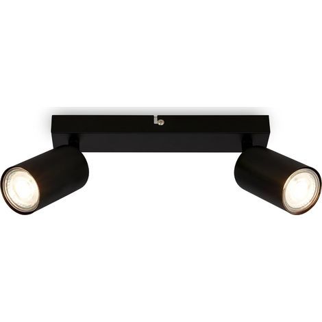 LED Ceiling Light, GU10 Socket, Max 9W, Black Metal, Adjustable, Living Room, Bedroom, Kitchen (1/5)