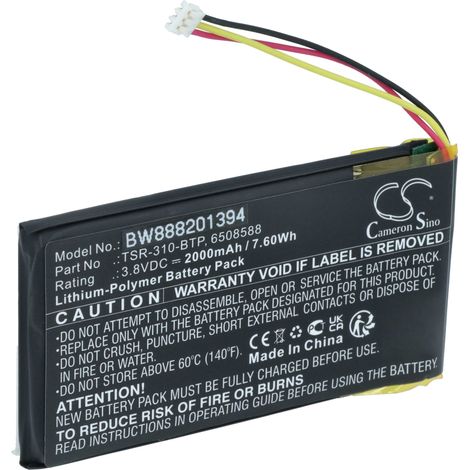 vhbw Batterie compatible avec Crestron TSR-310 ordinateur handheld (2000mAh, 3,8V, Li-polymère) (1/4)
