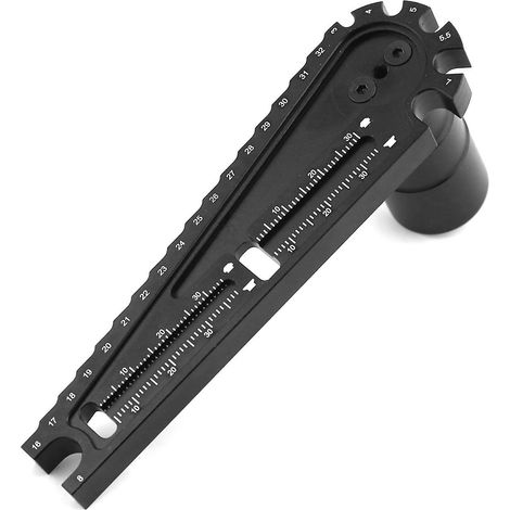 Multifunktionaler 17-mm-Schraubenschlüssel für ferngesteuerte Autos, Höhenmesser für ferngesteuerte Modellautos, verstellbar, Typ 1, Schwarz
