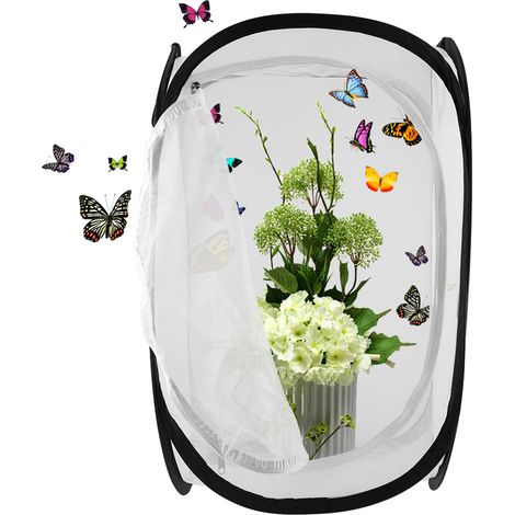Grande cage d'élevage pliable, portable, durable et ventilée pour papillons (1/5)