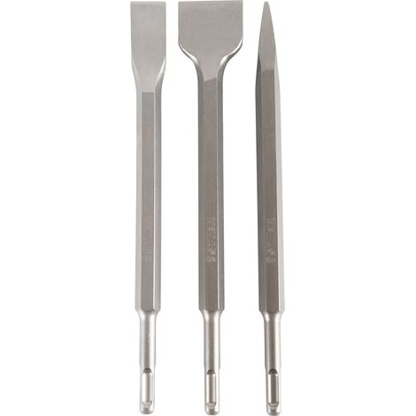 STIER Meißel-Set, SDS-plus, 3-teilig, SDS Meißel, Bohrhammer Meißel, Bohrmeißel, SDS Plus Meißel Set (1/5)