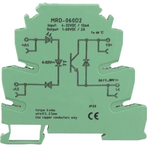 6,2 mm ultradünnes Halbleiterrelais, 4–32 V DC DIN-Schienen-Eingangsrelaismodul für Heim und Büro – Crezuo