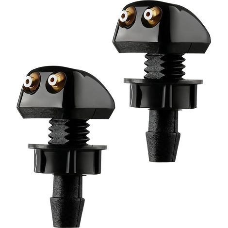 2 Pieces Universal Front Washer Nozzle for Car Windscreen Washer Suitable for Car Parts with 8mm Interface (1/5)