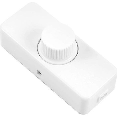 Interrupteur variateur LED intégré avec commande rotative marche/arrêt et bouton, compatible avec les ampoules dimmables de 3 à 100 W. (1/5)