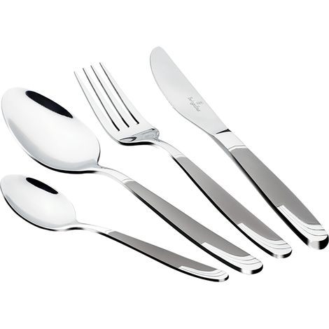 Berlinger Haus Matt-Mirror Ménagère 24-Piece Acier Inox. Finition Polie / Mat Couverts pour 6 Personnes  Inox