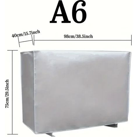Housse pour climatiseur extérieur (98 x 40 x 75 cm) - Fibre de polyester, convient à la plupart des modèles