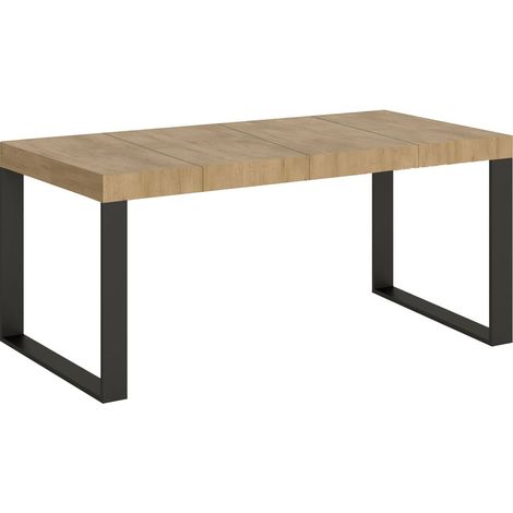 Tavolo da pranzo Allungabile - TECNO PREMIUM - Colore: Quercia Natura - Dimensioni: 90x90/246 (1/4)