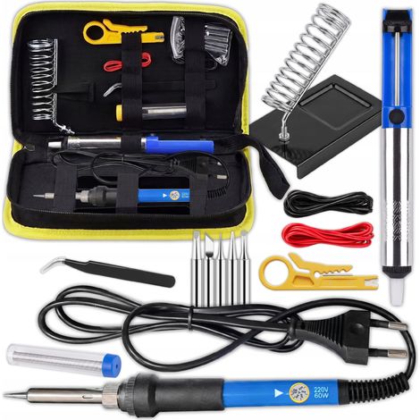 Soldador de precisión, kit de soldadura de 60 W, estuche, soporte, unidad de succión 10EL (1/5)