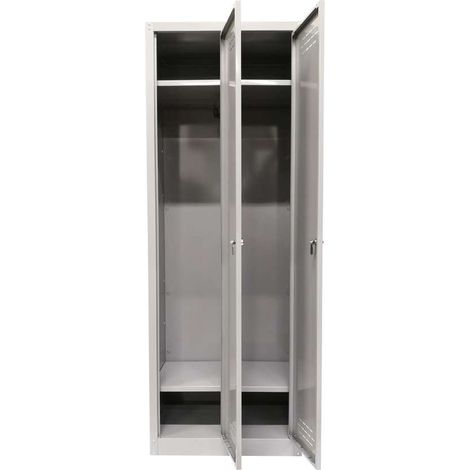 ARMADIO SPOGLIATOIO IN METALLO CON 2 ANTE 60 X 40 X H167 CM (1/4)