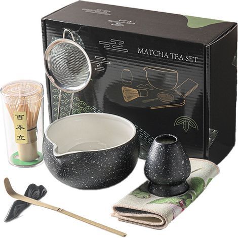 7-teiliges Matcha-Set, japanisches Starterset mit Schale, Sieb, Ständer und Löffel, ideal für die Teezeremonie (1/5)