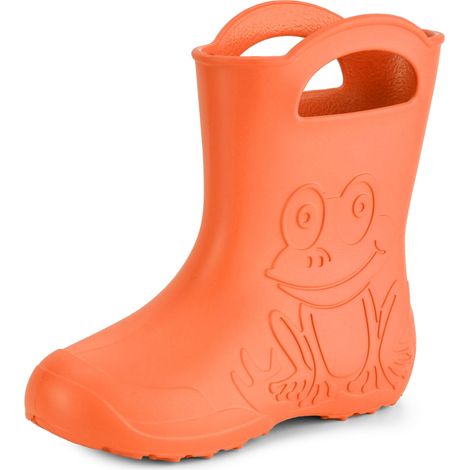 Ladeheid EVA Gummistiefel Damen federleichte wasserdichte Damenschuhe Regenschuhe LA-CA-09 (Orange (151c), 40/41 EU)
