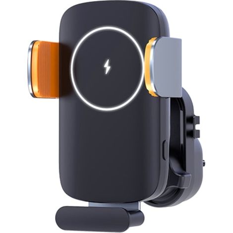 Support de téléphone de voiture à fixer sur le tableau de bord, support de grille d'aération, chargeur solaire pour smartphones, support à pince (1/5)
