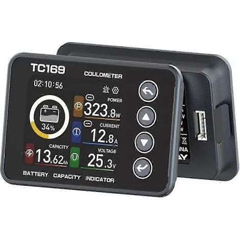 TC169 Hochpräzisions-Coulombmeter DC6-60V Lithium-Batterie-Kapazitätstester mit Farbanzeige Pow-JXLGV (1/5)