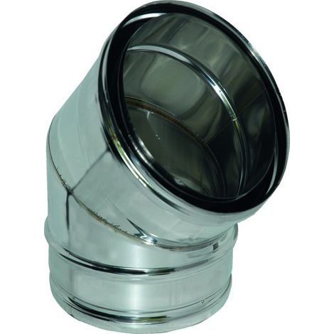 Codo 30° mf ARIA/INOX/INOX Ø 160 interior-Ø 180 exterior Acero inoxidable AISI 316L
