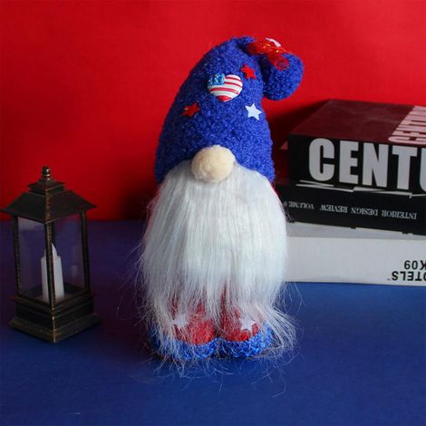 Gnome - Figurine Décor Table - Résine Poly - Pour 4 Juillet Fête Nationale Américaine - Célébration Militaire - Lot de 1 (1/5)