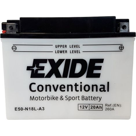 Batterie moto Exide E50-N18L-A3 Y50-N18L-A3 12v 20ah 260A