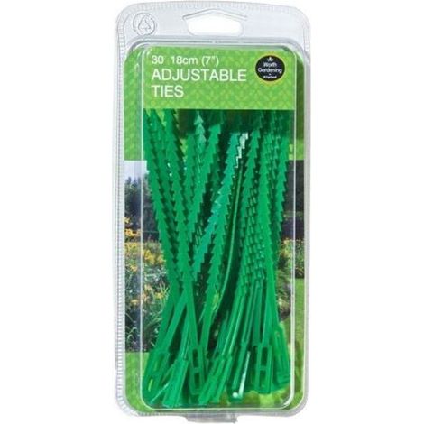 Tie 18cm Green Plastic Durable Adjustable Pack Of Thirty Garland (1/2)